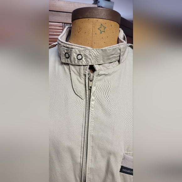 Vintage 90s Men's Mebers Only Jacket Light Khaki 44L - Picture 9 of 14